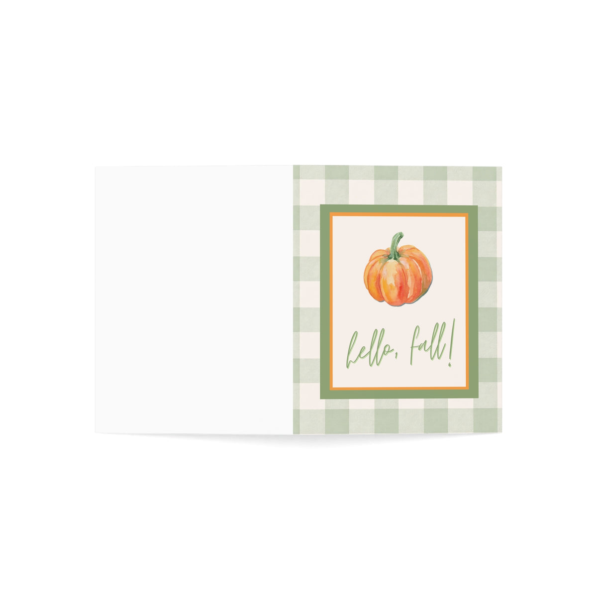 “Hello, Fall!” Pumpkin Greeting Card