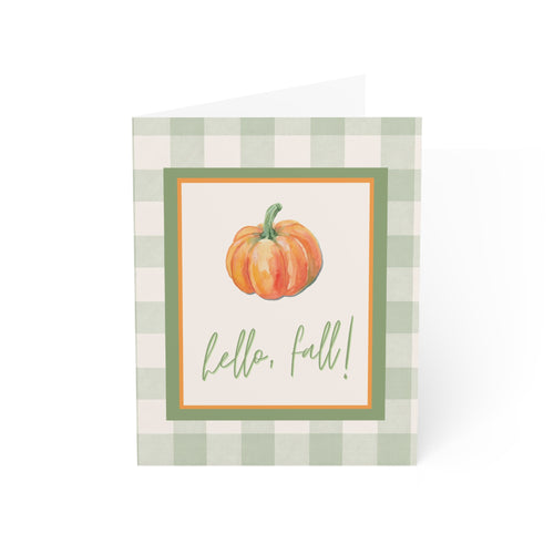 “Hello, Fall!” Pumpkin Greeting Card