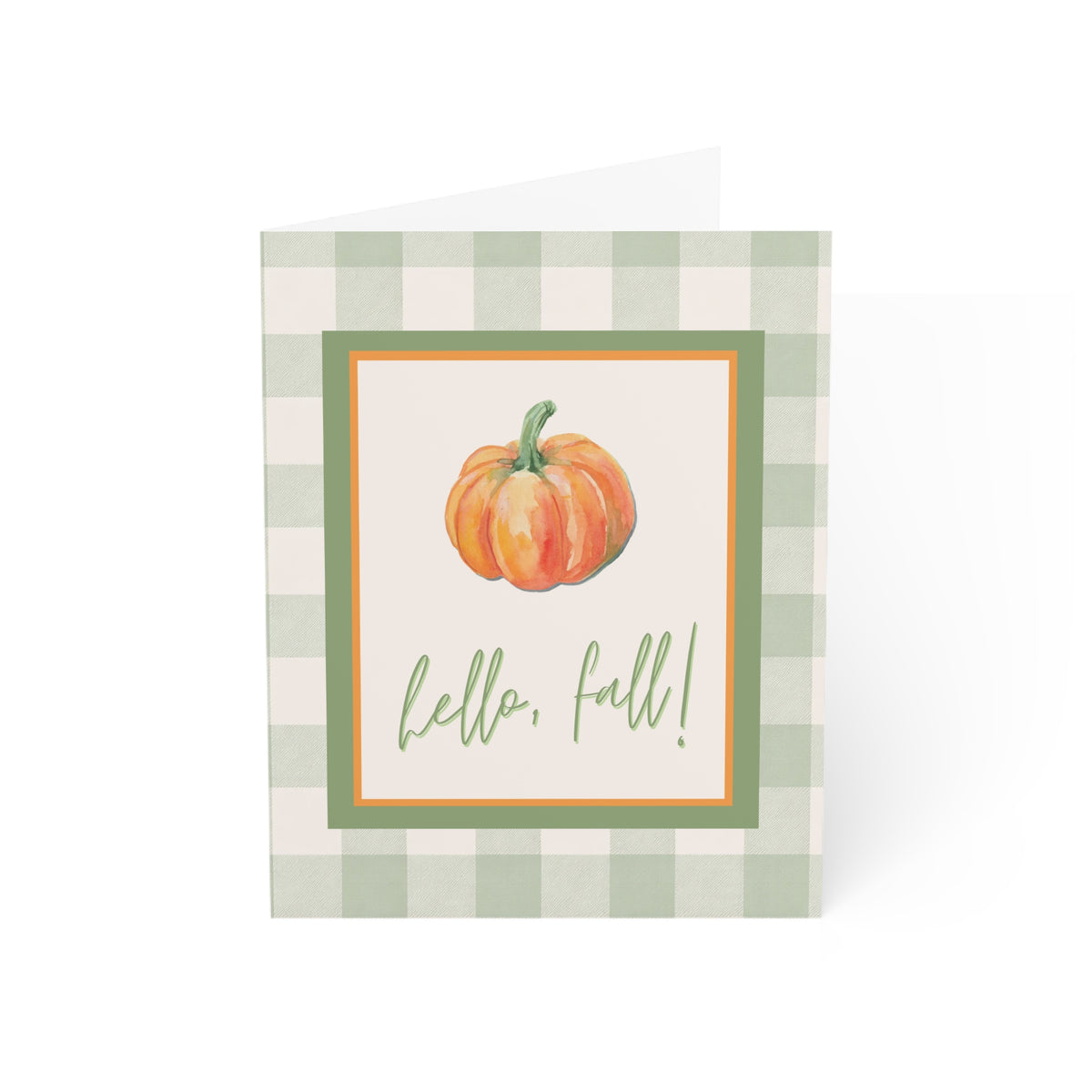 “Hello, Fall!” Pumpkin Greeting Card